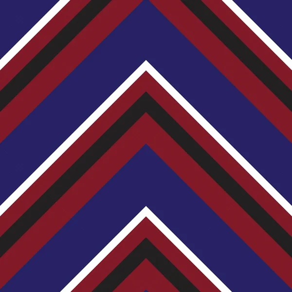 Vermelho Azul Chevron Diagonal Listrado Sem Costura Fundo Padrão Adequado — Vetor de Stock