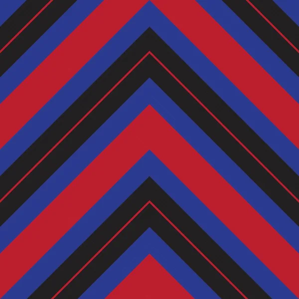 Fondo Sin Costuras Rayado Diagonal Chevron Rojo Azul Adecuado Para — Vector de stock