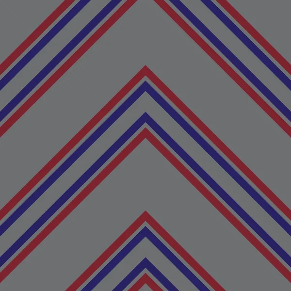 Vermelho Azul Chevron Diagonal Listrado Sem Costura Fundo Padrão Adequado — Vetor de Stock