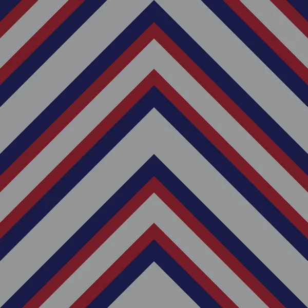 Rot Und Blau Chevron Diagonal Gestreifte Nahtlose Muster Hintergrund Geeignet — Stockvektor