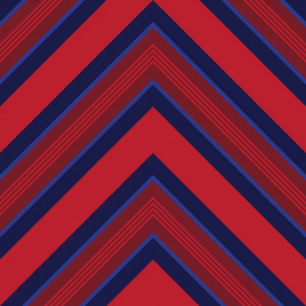 Rot Und Blau Chevron Diagonal Gestreifte Nahtlose Muster Hintergrund Geeignet — Stockvektor