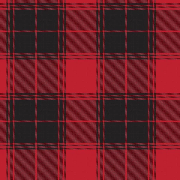 Red Ombre Plaid Texturiertes Nahtloses Muster Für Modetextilien Und Grafiken — Stockvektor