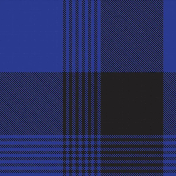 Blue Ombre Plaid Texturiertes Nahtloses Muster Für Modetextilien Und Grafiken — Stockvektor