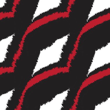 Moda baskıları, ev eşyaları, grafikler, arka planlar için kırmızı fırça desenli kürk deseni tasarımı