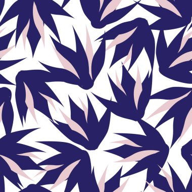 Pembe ve Donanma çiçek fırçası darbeleri moda baskıları, grafikler, arka planlar ve el sanatları için kusursuz desenli arka plan