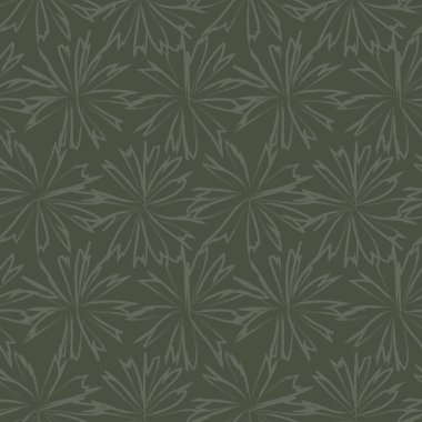 Yeşil çiçekli fırça darbeleri moda baskıları, grafikler, arka planlar ve el sanatları için pürüzsüz desenli arka plan