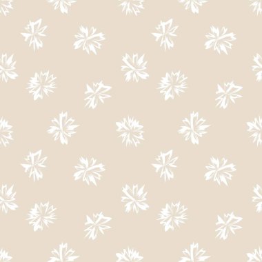 Kahverengi çiçekli fırça darbeleri moda baskıları, grafikler, arka planlar ve el sanatları için pürüzsüz desenli arka plan