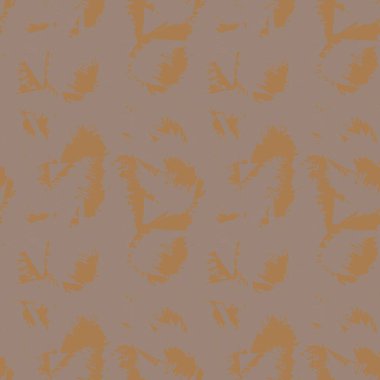 Kahverengi çiçekli fırça darbeleri moda baskıları, grafikler, arka planlar ve el sanatları için pürüzsüz desenli arka plan