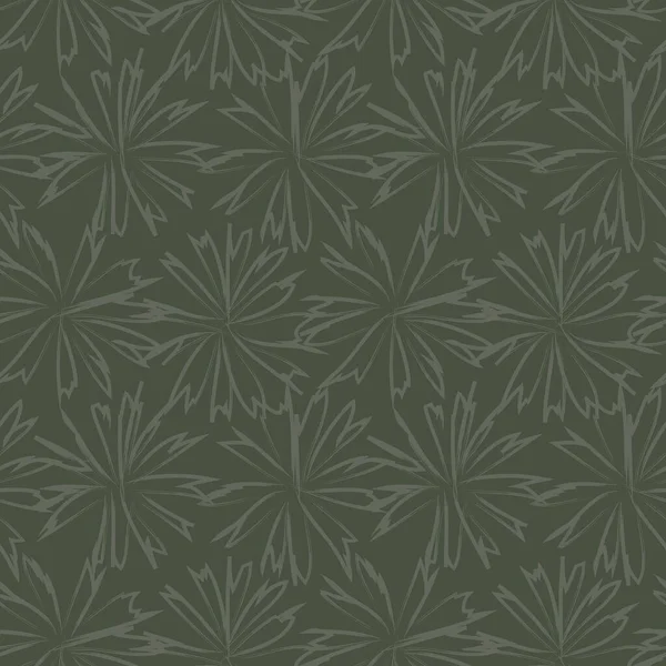 Yeşil çiçekli fırça darbeleri moda baskıları, grafikler, arka planlar ve el sanatları için pürüzsüz desenli arka plan