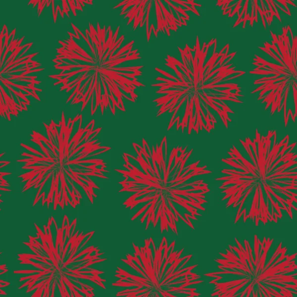 Noel çiçekli fırça darbeleri moda baskıları, grafikler, arka planlar ve el sanatları için pürüzsüz desenli arka plan