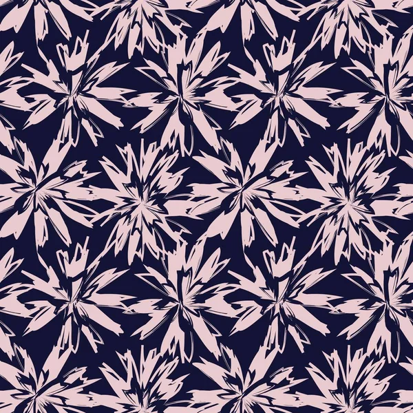 Pembe ve Donanma çiçek fırçası darbeleri moda baskıları, grafikler, arka planlar ve el sanatları için kusursuz desenli arka plan