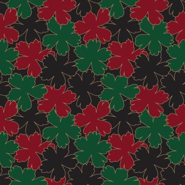 Noel çiçekli fırça darbeleri moda baskıları, grafikler, arka planlar ve el sanatları için pürüzsüz desenli arka plan