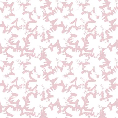 Pembe çiçekli fırça darbeleri moda baskıları, grafikler, arka planlar ve el sanatları için pürüzsüz desenli arka plan