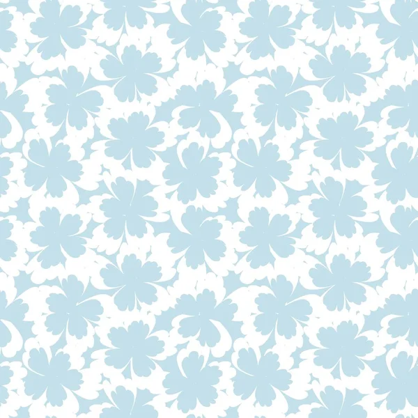Bleu Ciel Floral Coups Pinceau Fond Motif Sans Couture Pour — Image vectorielle