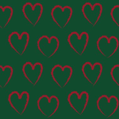 Noel Kalbi şekilli fırça darbesi moda tekstil ve grafikleri için kusursuz bir arka plan