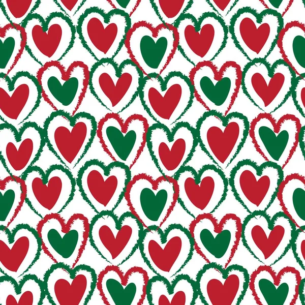 Noel Kalbi şekilli fırça darbesi moda tekstil ve grafikleri için kusursuz bir arka plan