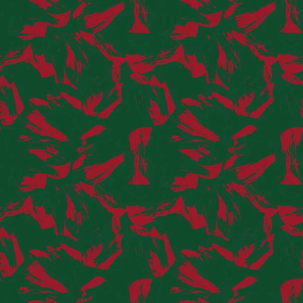 Weihnachten Herzförmige Pinselstrich Nahtlose Muster Hintergrund Für Modetextilien Grafiken — Stockvektor