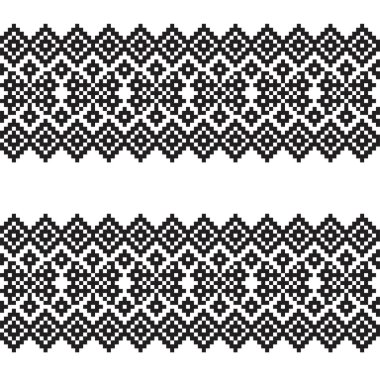 Moda tekstil, örgü ve grafikleri için Siyah ve Beyaz Noel adası şablonu