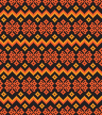 Moda tekstil, örgü ve grafikler için turuncu Noel panayırı desenli arka plan