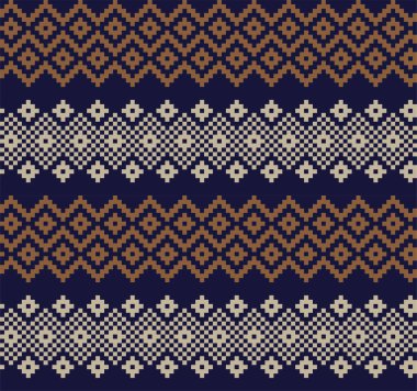 Moda tekstil, örgü ve grafikler için kahverengi Noel panayırı desenli arka plan