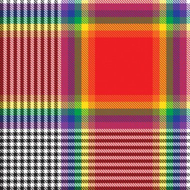 Gökkuşağı Ekoseli, kareli, ekose desenli moda tekstil ve grafikleri için uygun