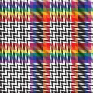 Gökkuşağı Ekoseli, kareli, ekose desenli moda tekstil ve grafikleri için uygun
