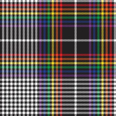 Gökkuşağı Ekoseli, kareli, ekose desenli moda tekstil ve grafikleri için uygun