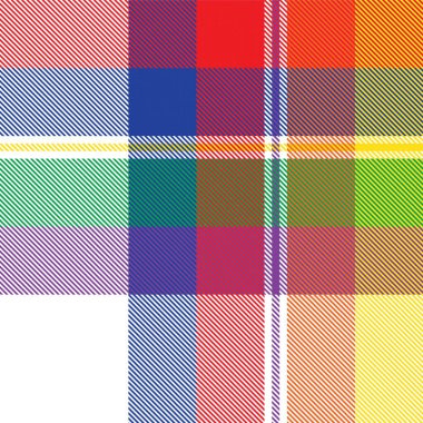 Gökkuşağı Ekoseli, kareli, ekose desenli moda tekstil ve grafikleri için uygun