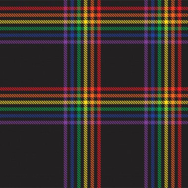 Gökkuşağı Ekoseli, kareli, ekose desenli moda tekstil ve grafikleri için uygun
