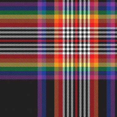 Gökkuşağı Ekoseli, kareli, ekose desenli moda tekstil ve grafikleri için uygun