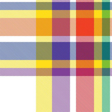 Gökkuşağı Ekoseli, kareli, ekose desenli moda tekstil ve grafikleri için uygun