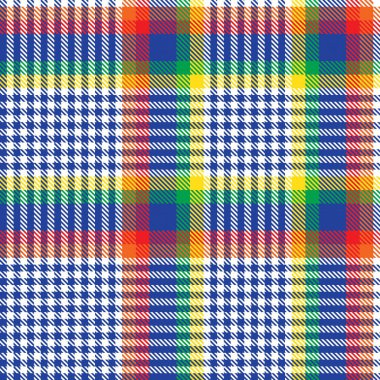 Gökkuşağı Ekoseli, kareli, ekose desenli moda tekstil ve grafikleri için uygun