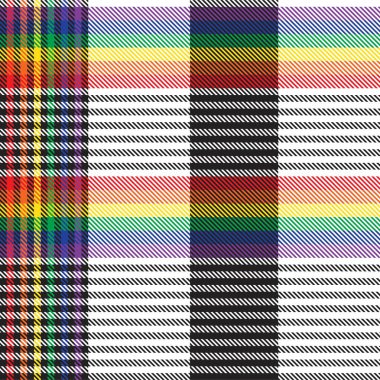 Gökkuşağı Ekoseli, kareli, ekose desenli moda tekstil ve grafikleri için uygun