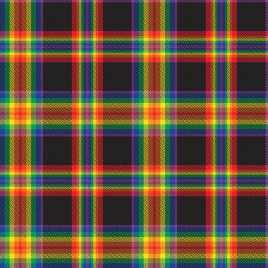 Gökkuşağı Ekoseli, kareli, ekose desenli moda tekstil ve grafikleri için uygun
