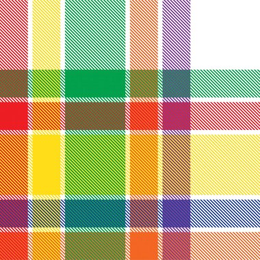Gökkuşağı Ekoseli, kareli, ekose desenli moda tekstil ve grafikleri için uygun