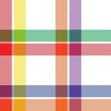 Gökkuşağı Ekoseli, kareli, ekose desenli moda tekstil ve grafikleri için uygun