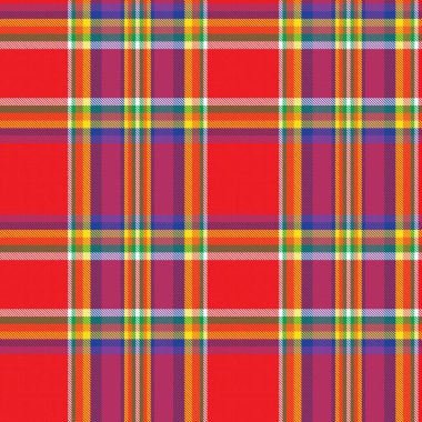 Gökkuşağı Ekoseli, kareli, ekose desenli moda tekstil ve grafikleri için uygun