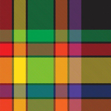 Gökkuşağı Ekoseli, kareli, ekose desenli moda tekstil ve grafikleri için uygun