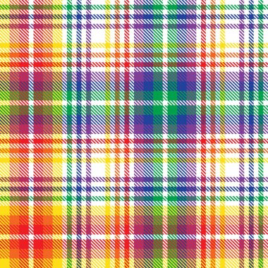 Gökkuşağı Ekoseli, kareli, ekose desenli moda tekstil ve grafikleri için uygun