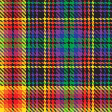 Gökkuşağı Ekoseli, kareli, ekose desenli moda tekstil ve grafikleri için uygun