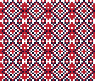 Moda tekstil, örgü ve grafikleri için kırmızı Noel panayırı desenli arka plan