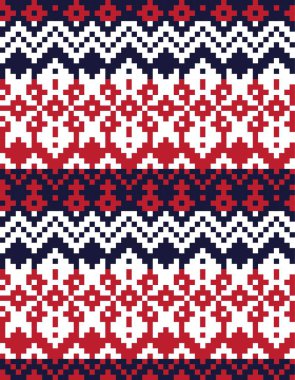 Moda tekstil, örgü ve grafikleri için kırmızı Noel panayırı desenli arka plan