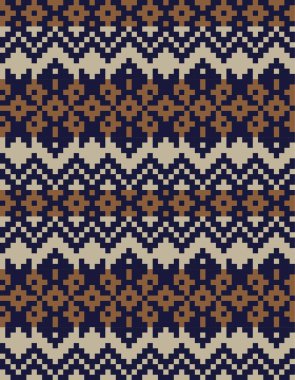 Moda tekstil, örgü ve grafikler için kahverengi Noel panayırı desenli arka plan