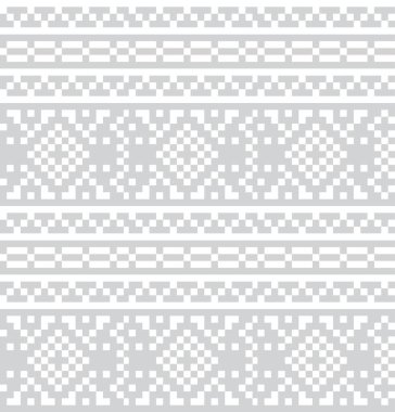 Moda tekstil, örgü ve grafikleri için Siyah ve Beyaz Noel adası şablonu