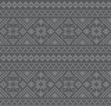 Moda tekstil, örgü ve grafikleri için Siyah ve Beyaz Noel adası şablonu