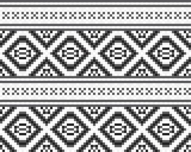 Moda tekstil, örgü ve grafikleri için Siyah ve Beyaz Noel adası şablonu