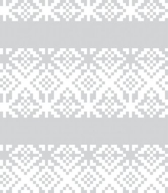 Moda tekstil, örgü ve grafikleri için Siyah ve Beyaz Noel adası şablonu