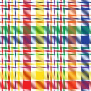 Gökkuşağı Ekoseli, kareli, ekose desenli moda tekstil ve grafikleri için uygun