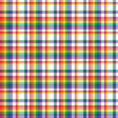 Gökkuşağı Ekoseli, kareli, ekose desenli moda tekstil ve grafikleri için uygun