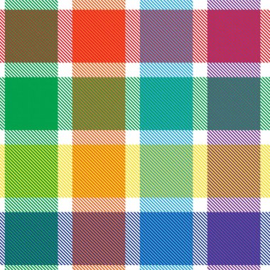 Gökkuşağı Ekoseli, kareli, ekose desenli moda tekstil ve grafikleri için uygun